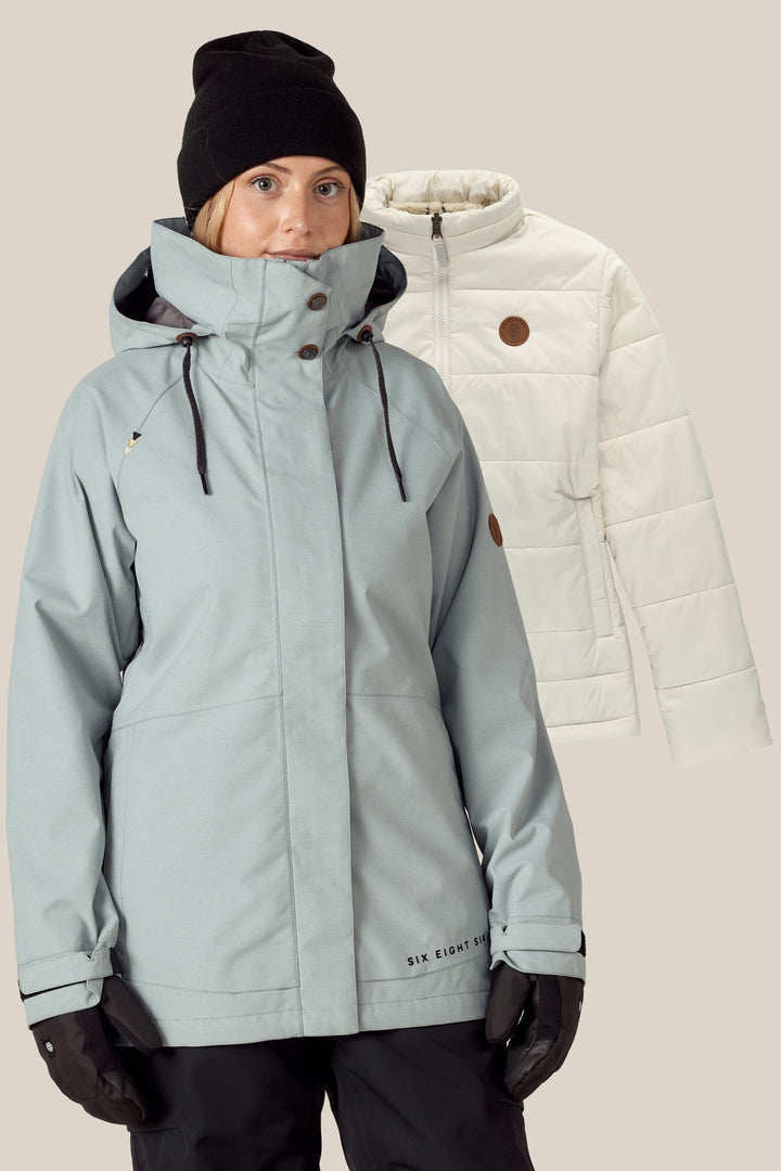 686 Women's Smarty 3-In-1 Spellbound Jacket — DUSTY MARINE DOBBY