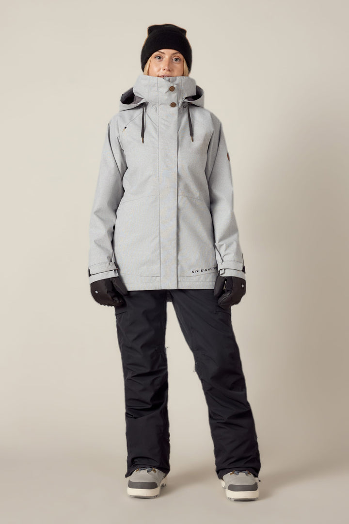 686 Women's Smarty 3-In-1 Spellbound Jacket — LIMESTONE DOBBY (vista 2)
