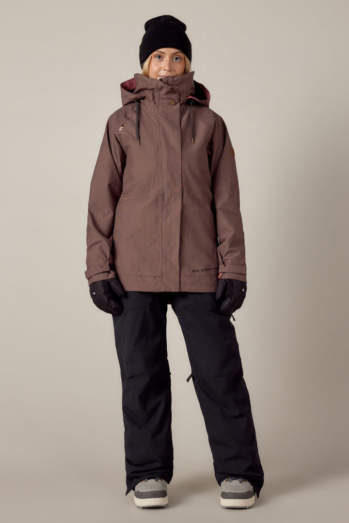 686 Women's Smarty 3-In-1 Spellbound Jacket — PEPPERCORN DOBBY (vista 2)