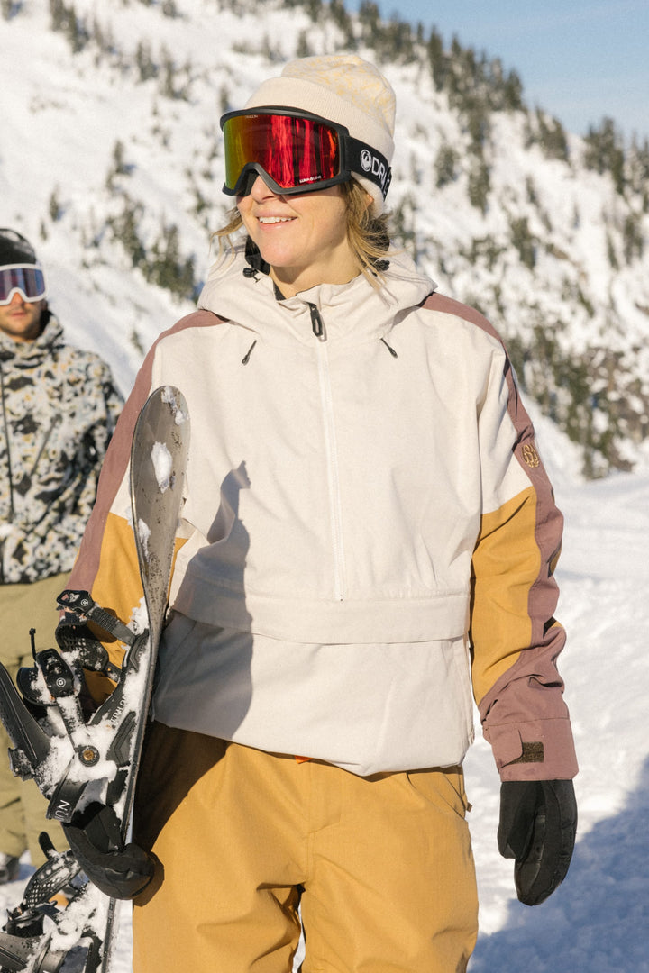 686 Women's Outline Shell Anorak — LIMESTONE COLORBLOCK