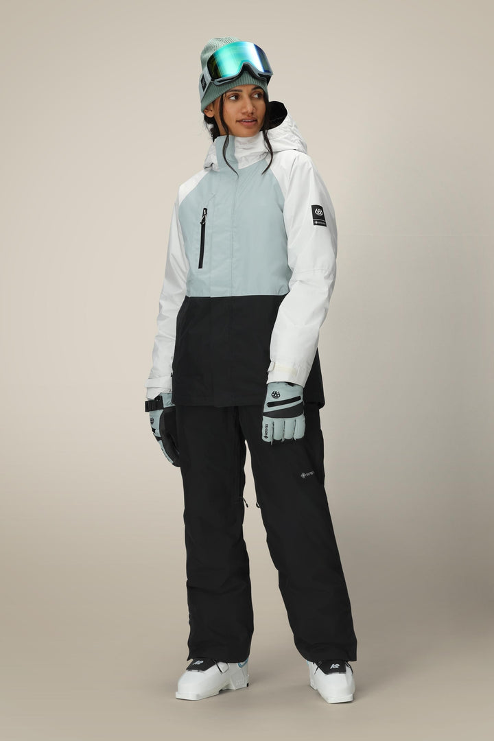 686 Women's GORE-TEX Willow Insulated Jacket — DUSTY MARINE COLORBLOCK (vista 2)