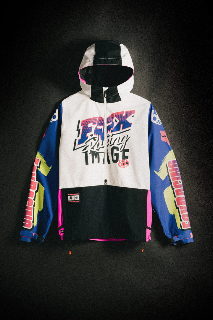 686 Men's Fox Racing Shell Anorak — FOX WHITE COLORBLOCK