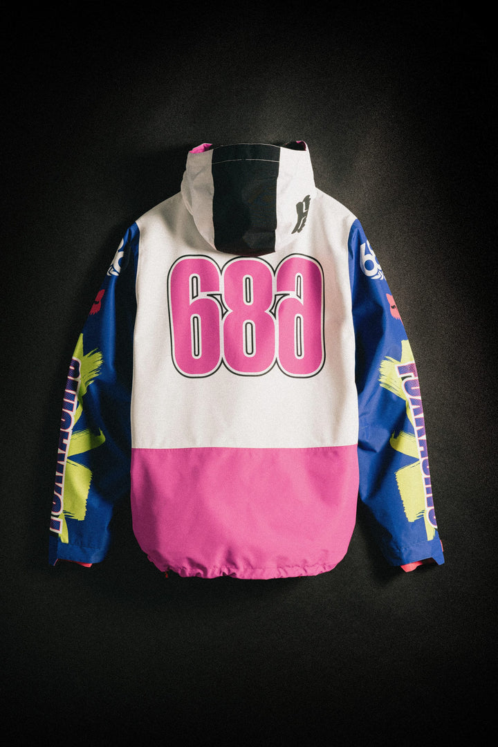 686 Men's Fox Racing Shell Anorak — FOX WHITE COLORBLOCK (vista 2)