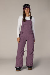 686 Women's Black Magic™ Insulated Bib - BLACK PLUM GRID CORDUROY