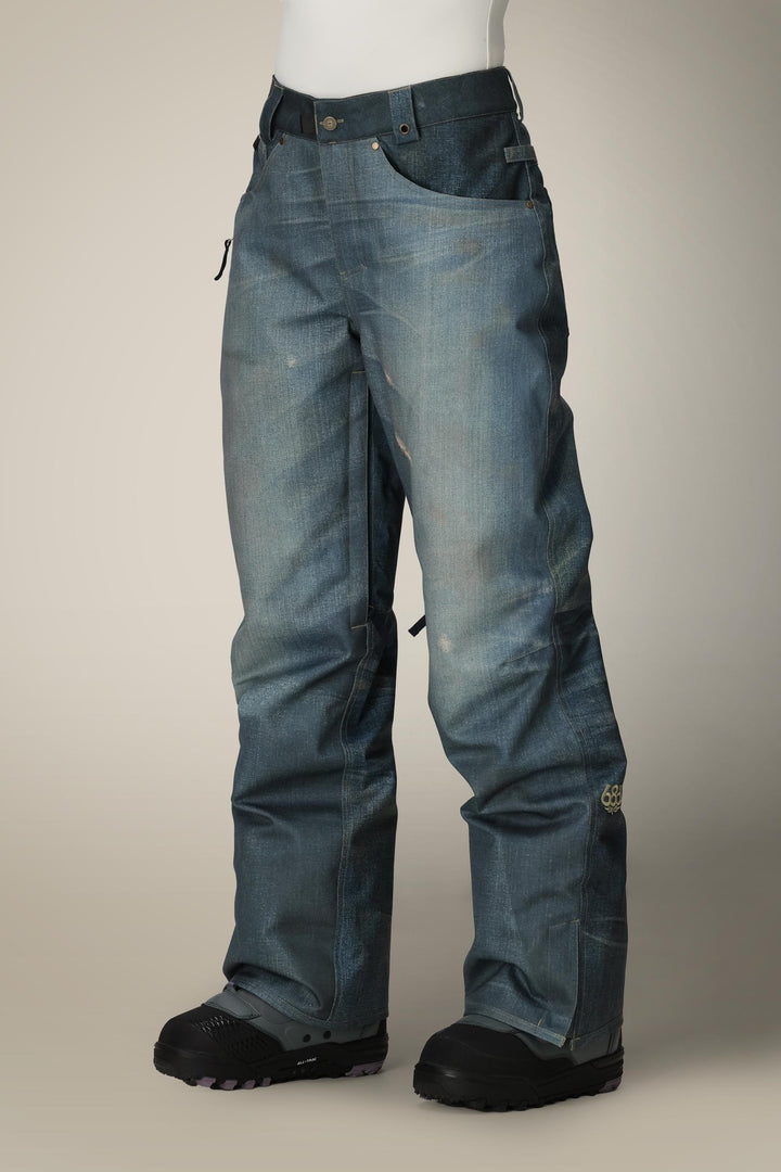 686 Women's Deconstructed Denim Insulated Pant — INDIGO DENIM