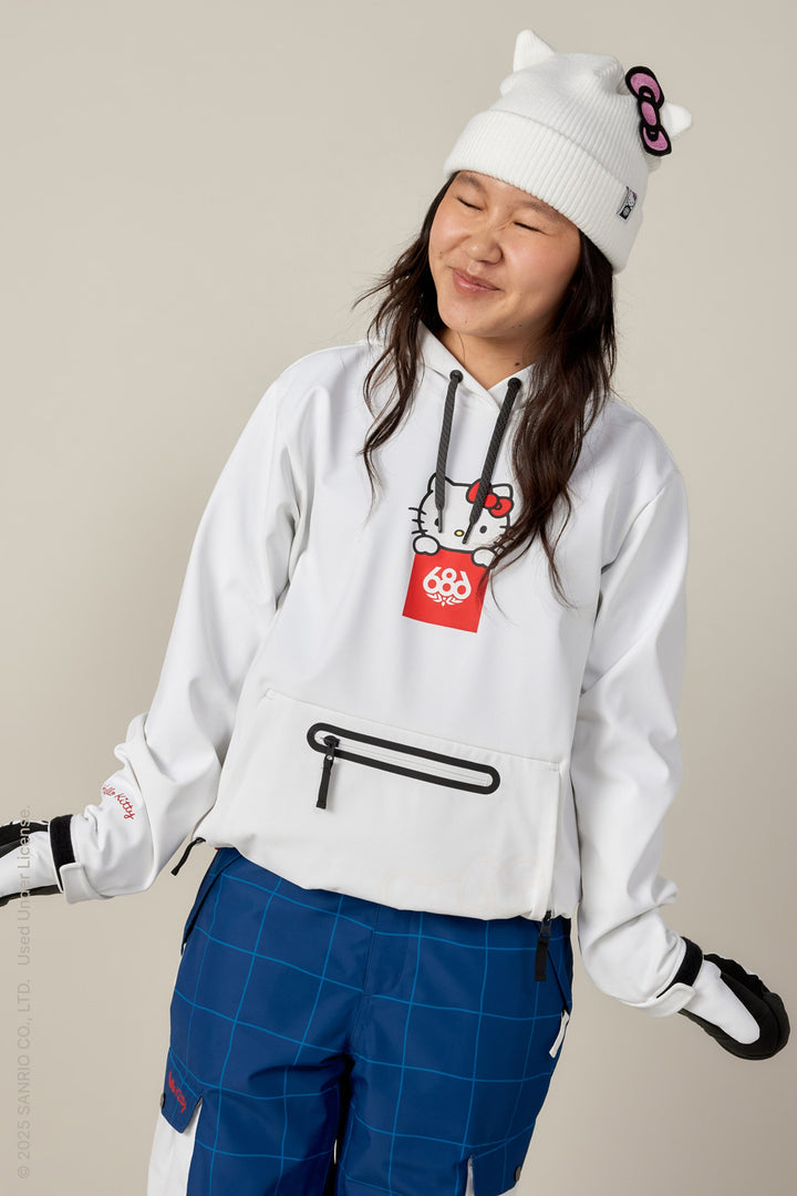 686 Women's Hello Kitty® Waterproof Hoody — HELLO KITTY WHITE