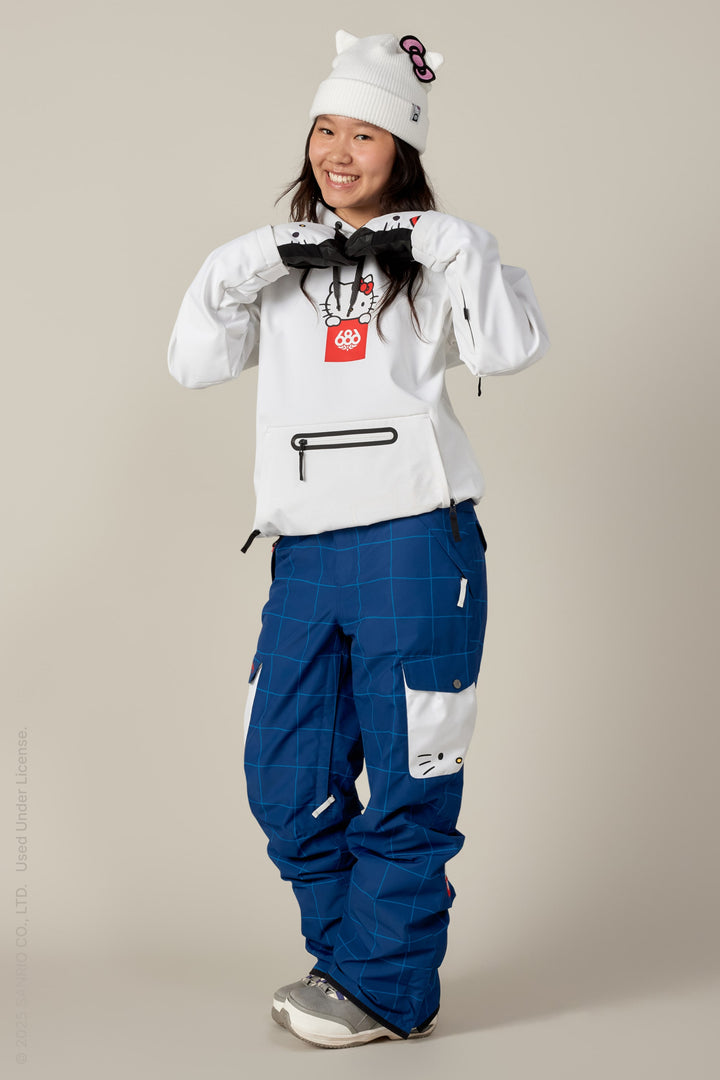 686 Women's Hello Kitty® Waterproof Hoody — HELLO KITTY WHITE (vista 2)