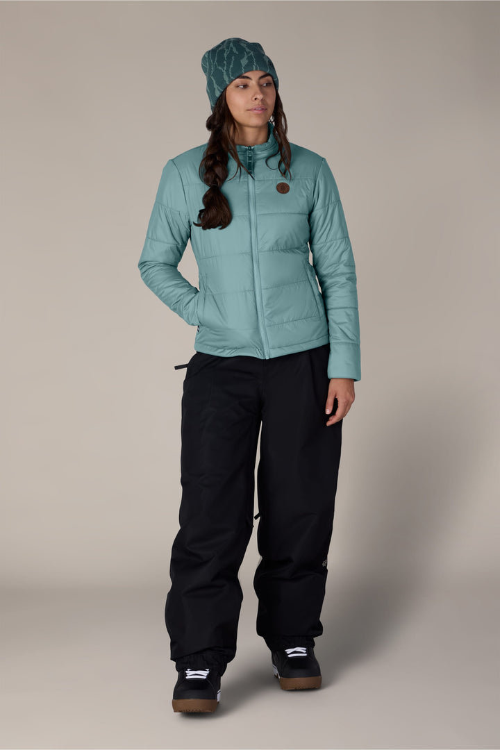 686 Women's Thermal Puff Insulated Jacket — PALE FIRN (vista 2)