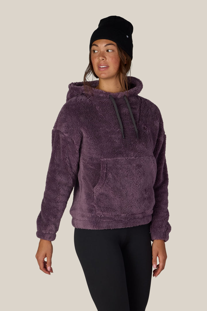 686 Women's Sherpa Hoody — BLACK PLUM