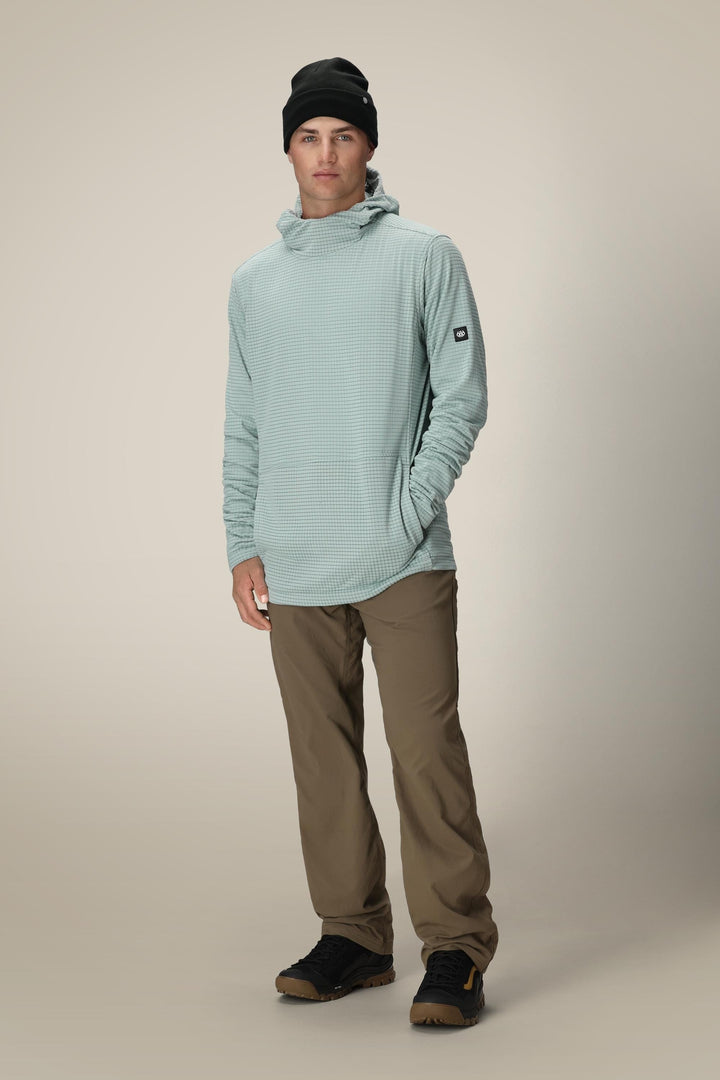 686 Men's Mission Grid Fleece Hoody — DUSTY MARINE (vista 2)