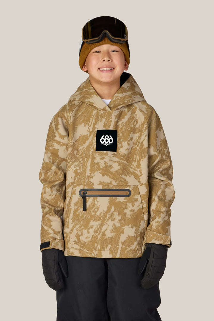 686 Youth Waterproof Hoody — BRONZE SCRATCH CAMO
