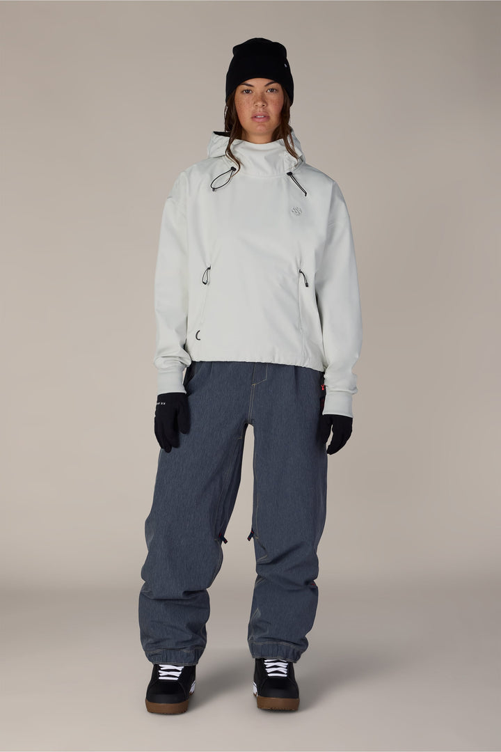 686 Women's Waterproof Team Crop Hoody — LIMESTONE (vista 2)