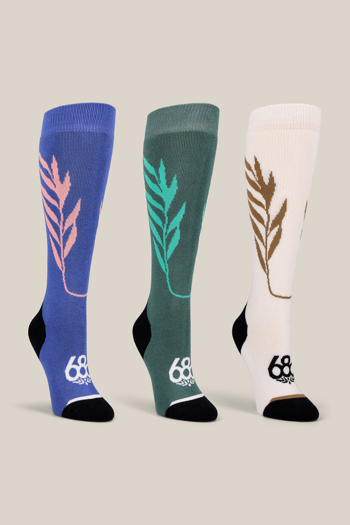 686 Women's Willow Socks - 3-Pack — ASSORTED