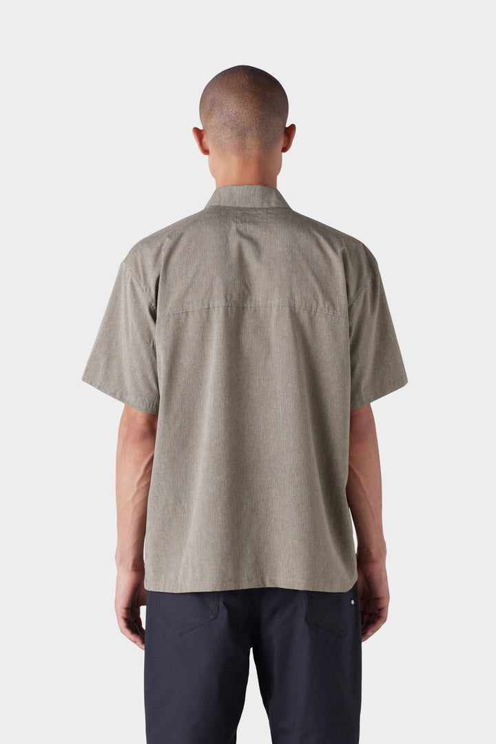 686 Men's Seeker Perforated Button Up — HEATHER DUSTY FATIGUE (vista 2)