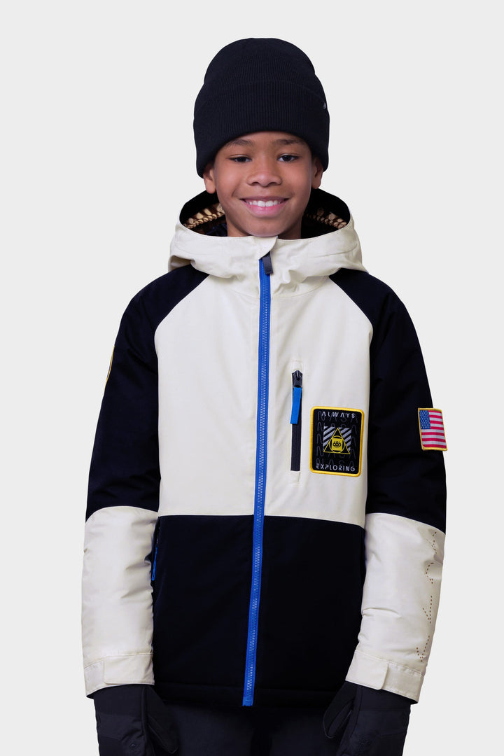 686 Youth Exploration Insulated Jacket — NASA WHITE BLACK
