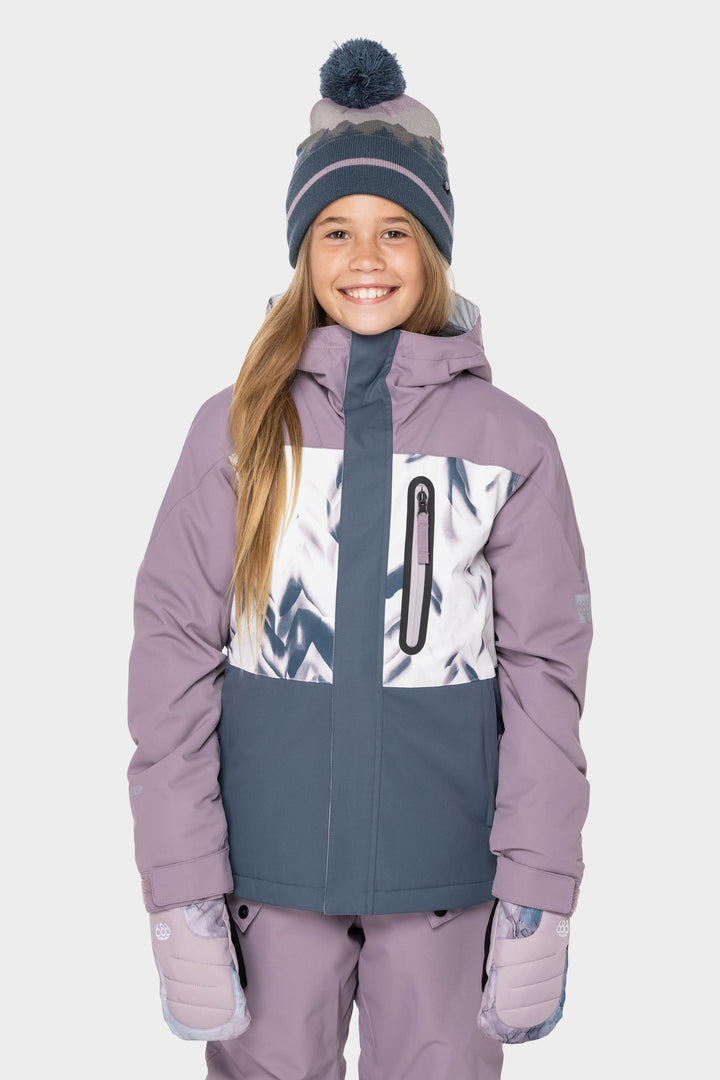 686 Girls' Hydrastash Insulated Jacket — DUSTY ORCHID COLORBLOCK