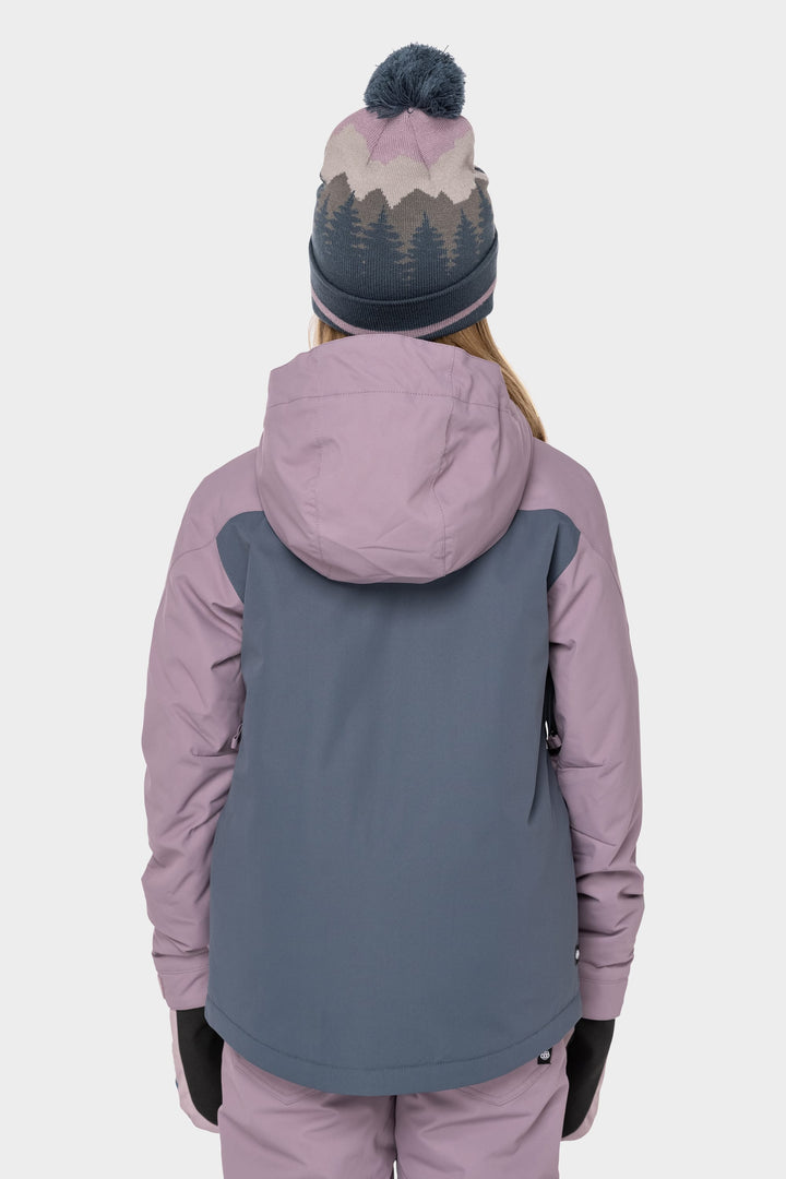 686 Girls' Hydrastash Insulated Jacket — DUSTY ORCHID COLORBLOCK (vista 2)