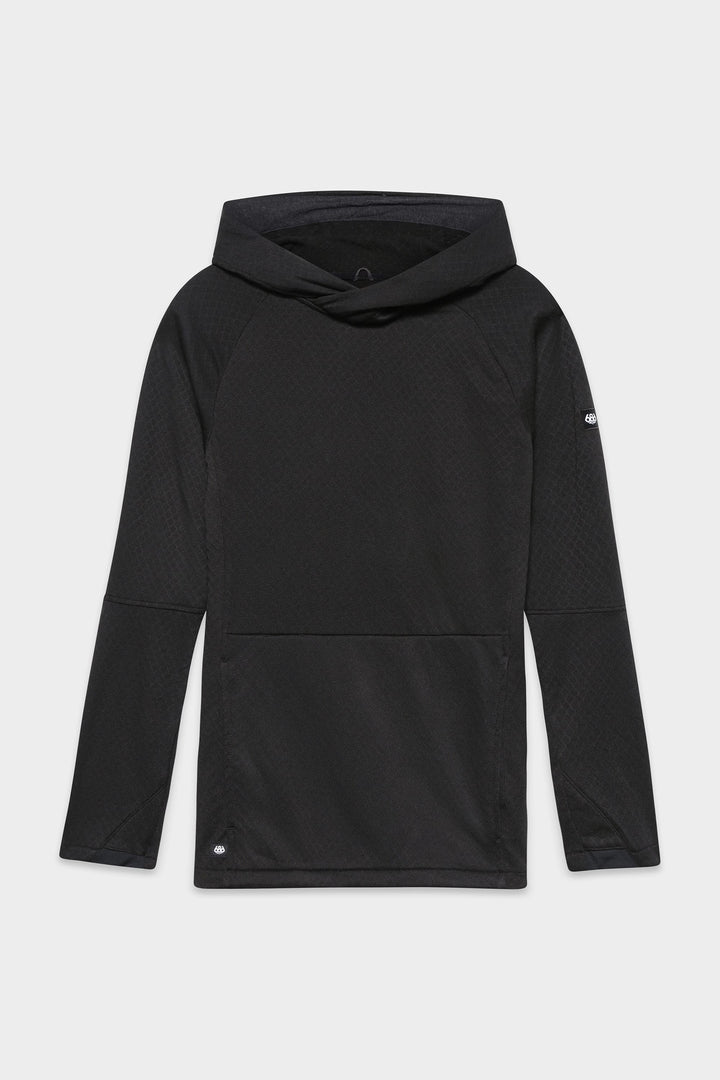 686 Women's Mission Grid Fleece Hoody — BLACK