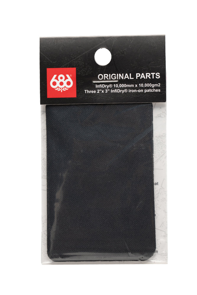 686 Iron-On Fabric Repair Patches — BLACK