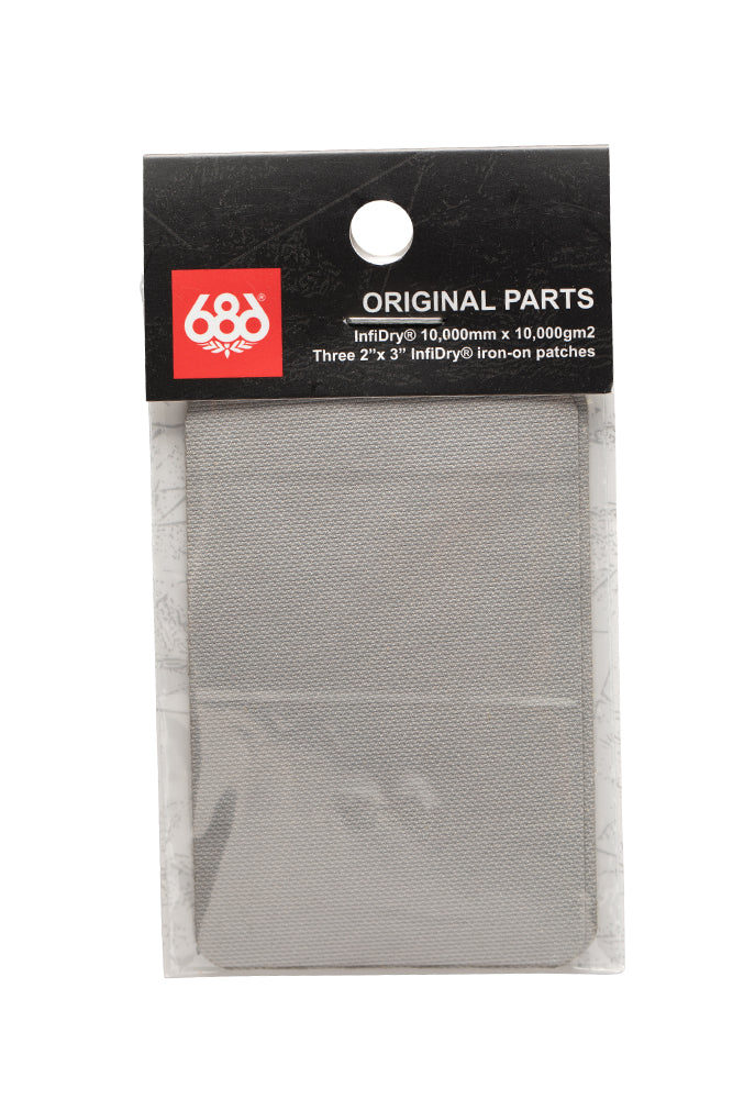 686 Iron-On Fabric Repair Patches — GREY